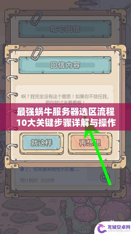 最强蜗牛服务器选区流程10大关键步骤详解与操作指南