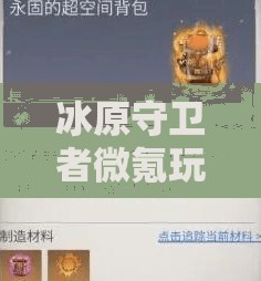 冰原守卫者微氪玩家必备，精通资源管理的深度攻略与艺术