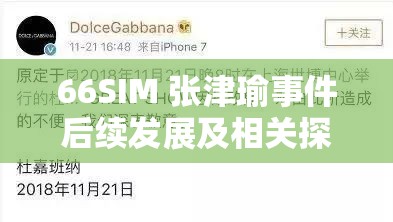 66SIM 张津瑜事件后续发展及相关探讨