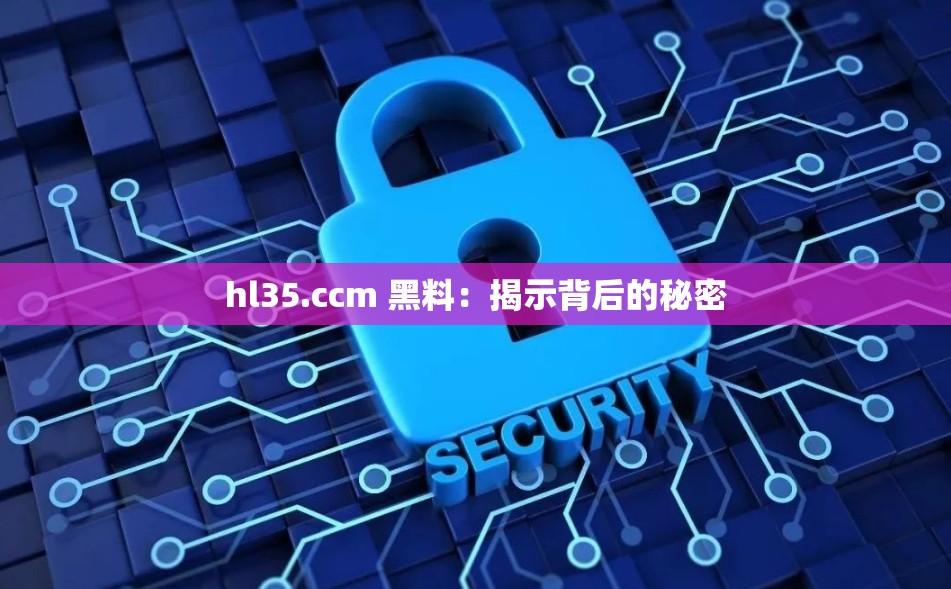 hl35.ccm 黑料：揭示背后的秘密