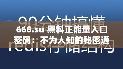 668.su 黑料正能量入口密码：不为人知的秘密通道