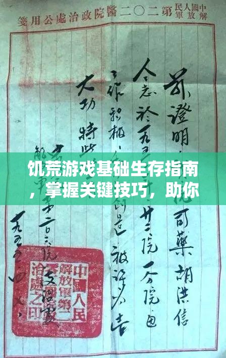 饥荒游戏基础生存指南，掌握关键技巧，助你顺利度过艰难求生之旅