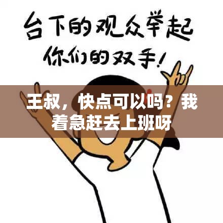 王叔，快点可以吗？我着急赶去上班呀