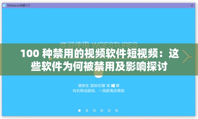 100 种禁用的视频软件短视频：这些软件为何被禁用及影响探讨