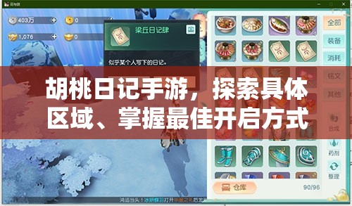 胡桃日记手游，探索具体区域、掌握最佳开启方式的全攻略指南