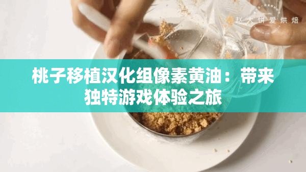 桃子移植汉化组像素黄油：带来独特游戏体验之旅