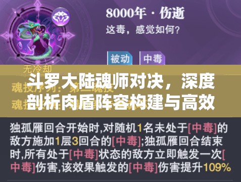 斗罗大陆魂师对决，深度剖析肉盾阵容构建与高效资源管理策略