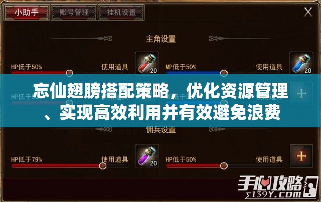 忘仙翅膀搭配策略，优化资源管理、实现高效利用并有效避免浪费