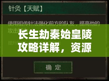 长生劫秦始皇陵攻略详解，资源管理核心人物选择与策略运用