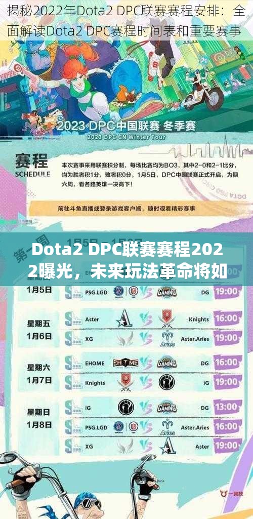 Dota2 DPC联赛赛程2022曝光，未来玩法革命将如何颠覆传统？