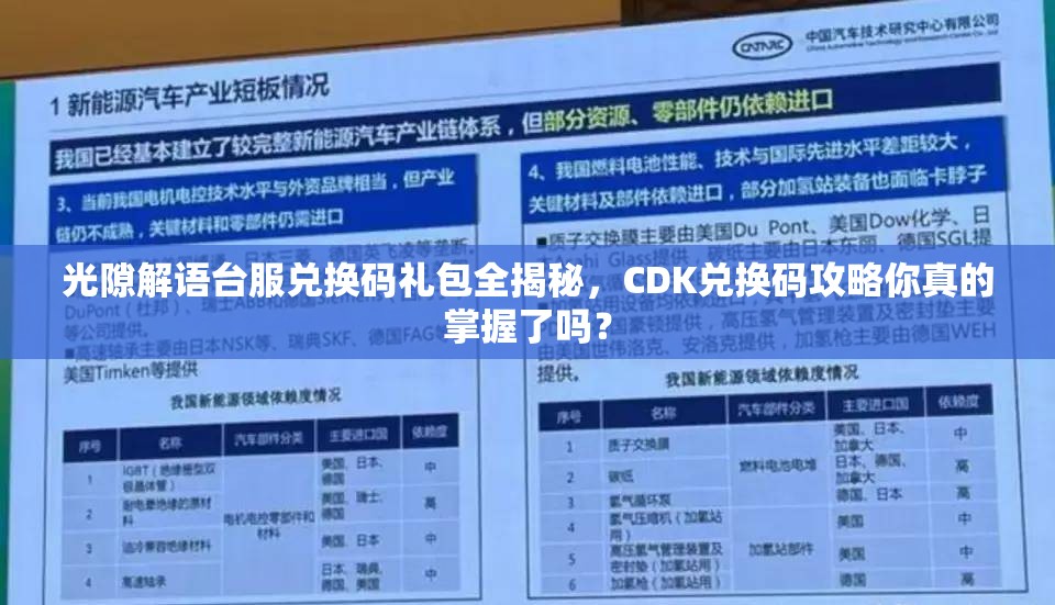 光隙解语台服兑换码礼包全揭秘，CDK兑换码攻略你真的掌握了吗？