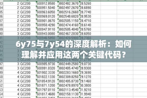 6y75与7y54的深度解析：如何理解并应用这两个关键代码？