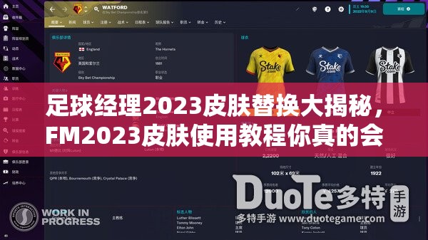 足球经理2023皮肤替换大揭秘，FM2023皮肤使用教程你真的会吗？