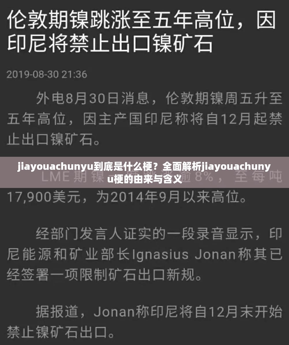 jiayouachunyu到底是什么梗？全面解析jiayouachunyu梗的由来与含义