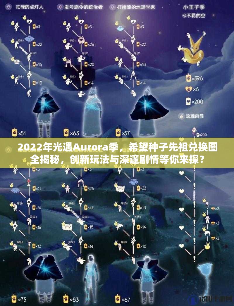 2022年光遇Aurora季，希望种子先祖兑换图全揭秘，创新玩法与深邃剧情等你来探？