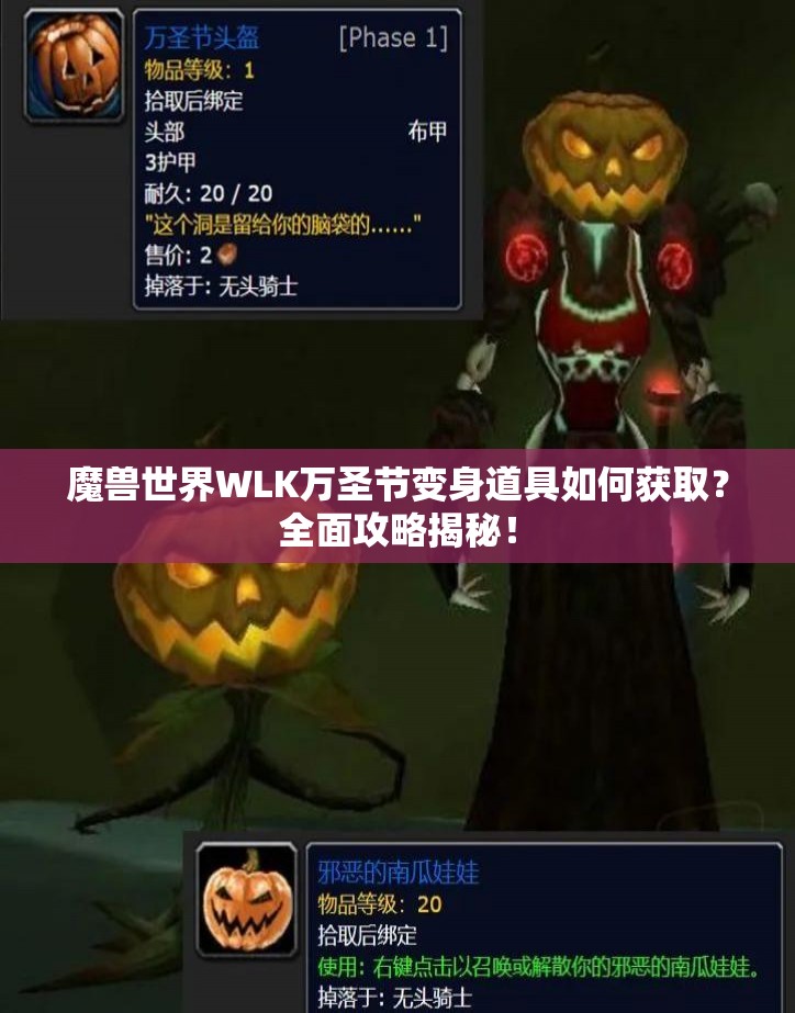 魔兽世界WLK万圣节变身道具如何获取？全面攻略揭秘！