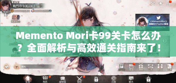 Memento Mori卡99关卡怎么办？全面解析与高效通关指南来了！