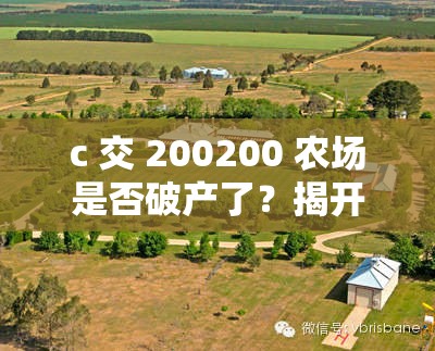 c 交 200200 农场是否破产了？揭开神秘面纱，探寻真相