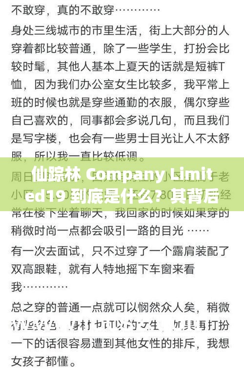 仙踪林 Company Limited19 到底是什么？其背后有着怎样的故事和意义？