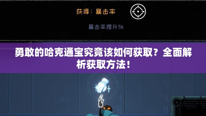 勇敢的哈克通宝究竟该如何获取？全面解析获取方法！